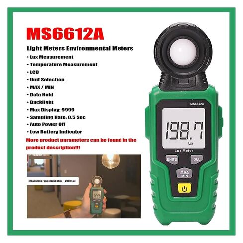 MS6612A Digital Light Meter Lux/Fc Illuminometer with Max/Min Function in Kuwait