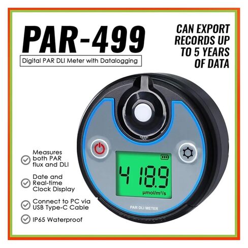 400–700 nm PAR Meter IP65 Digital DLI PPFD Light Meter in Kuwait