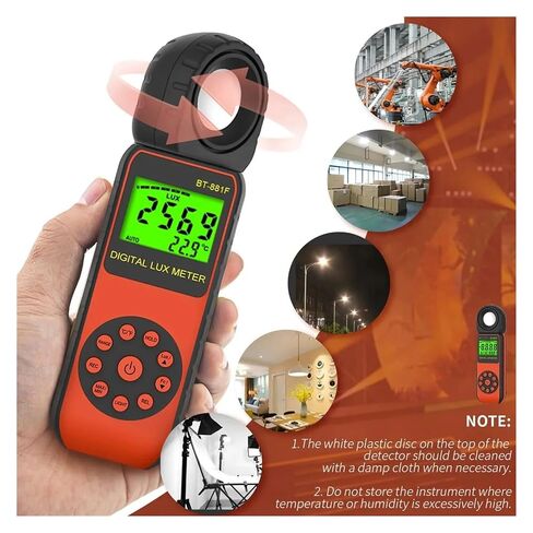 Professional Digital Light Meter Lux/FC Illuminance Tester 400,000 Lux Handheld Pocket Luxmet in Kuwait