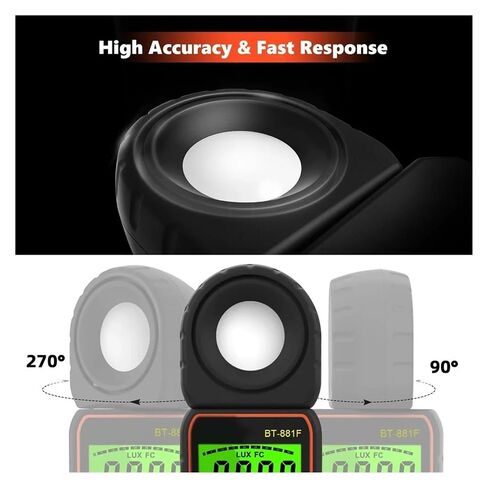 Professional Digital Light Meter Lux/FC Illuminance Tester 400,000 Lux Handheld Pocket Luxmet in Kuwait