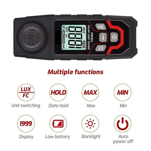 TA636A Professional Digital Lux Meter Handheld Illuminometer 0.1–200000 Lux / 0.01–20000 Fc in Kuwait