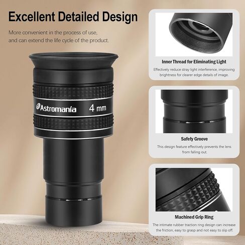 Astromania Mini Guide Scope 30mm, Telescope Accessories Finder Scope Kit Guidescope - Bundle with - Telescope Eyepiece 4mm 58 Degree in Kuwait