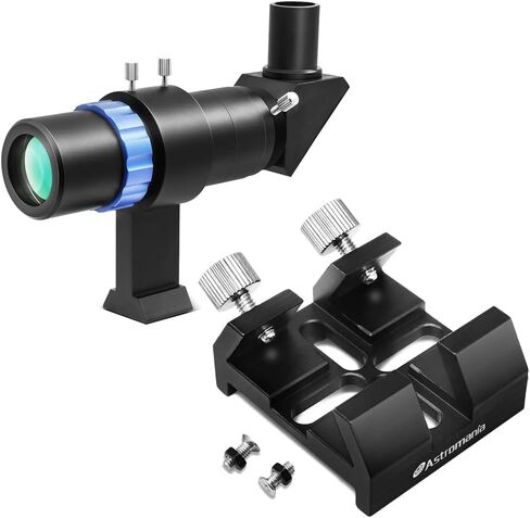 Astromania Mini Guide Scope 30mm, Telescope Accessories Finder Scope Kit Guidescope - Bundle with - Finder Scope Mount Universal Dovetail Base in Kuwait