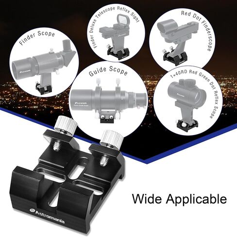 Astromania Mini Guide Scope 30mm, Telescope Accessories Finder Scope Kit Guidescope - Bundle with - Finder Scope Mount Universal Dovetail Base in Kuwait
