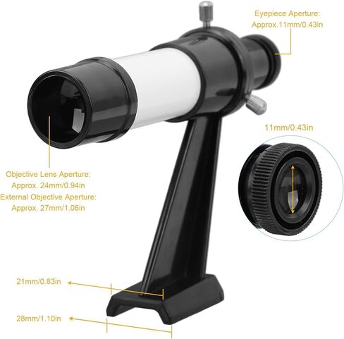 Yoidesu Optical Finder Scope for Astronomical Telescopes, Low Power Wide Angle Finderscope, Initial Object Positioning with Universal Dovetail Base for Astronomy Beginners in Kuwait