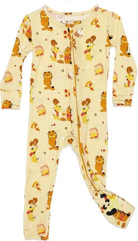 Bellabu Bear Garfield: The Movie Rayon from Bamboo Convertible Footie for Baby Boys & Girls in Kuwait