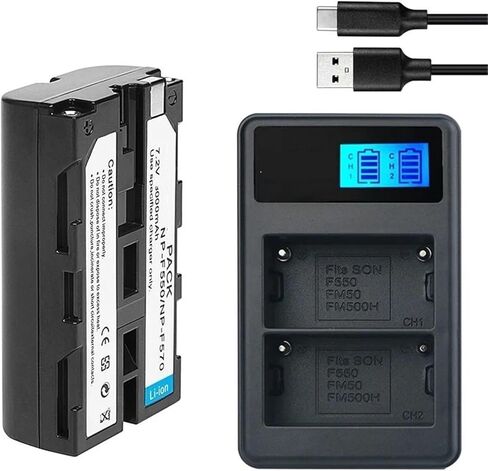 3000mAh NP-F570 NP-F550 NP F550 F570 F530 F330(3 pcs with Charger) in Kuwait