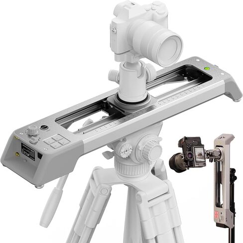 Motorized Camera Slider Dolly, 125° Panoramic Rotation, Silent Powerful Motor Supports, Button & App Control, Comes with Carry Case in Kuwait