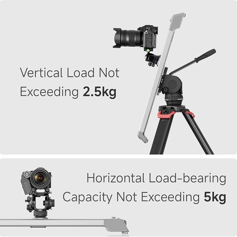 Motorized Camera Slider Dolly, 125° Panoramic Rotation, Silent Powerful Motor Supports, Button & App Control, Comes with Carry Case in Kuwait