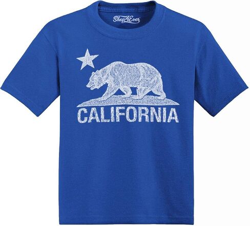shop4ever® California Distressed Bear Toddler Cotton T-Shirt in Kuwait