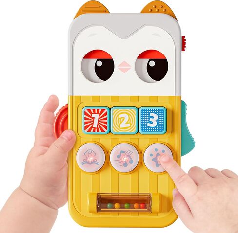HOLA Owl Baby Phone Toy, Musical Baby Toys 6-12 Months with Animal Sounds, Music & Soothing Sounds, Sensory Learning Toy for Babies,Toys for 1 Year Old Boys & Girls Birthday Gift in Kuwait