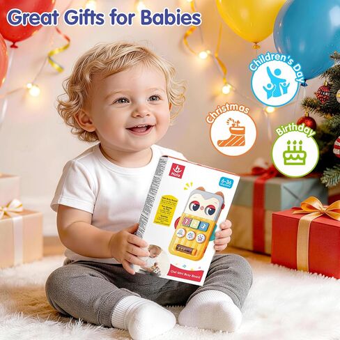 HOLA Owl Baby Phone Toy, Musical Baby Toys 6-12 Months with Animal Sounds, Music & Soothing Sounds, Sensory Learning Toy for Babies,Toys for 1 Year Old Boys & Girls Birthday Gift in Kuwait