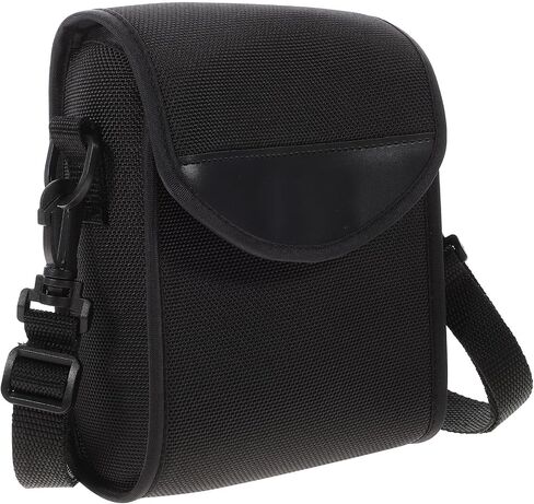 KALLORY Portable Binoculars Organizer Bag Black Telescope Pouch with Easy Open Design Fashionable Shoulder Travel Storage for Outdoor Use in Kuwait