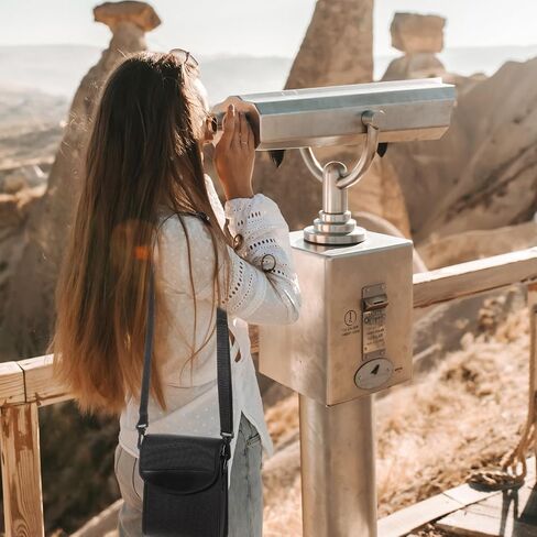 Portable Black Binoculars Bag with 1680d and Sponge Material, Easy to Open and Close Storage Organizer, Stylish Telescope Pouch for Travel and Outdoor Use in Kuwait