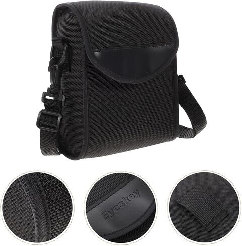 Portable Black Binoculars Bag with 1680d and Sponge Material, Easy to Open and Close Storage Organizer, Stylish Telescope Pouch for Travel and Outdoor Use in Kuwait