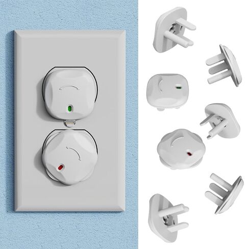 Plug Covers for Electrical Outlets, 40 Pack Plug Covers, Outlet Plug Covers to Prevent Power Shock Safety, for US 3-Prong in Kuwait