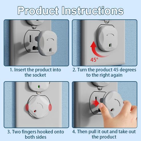 Plug Covers for Electrical Outlets, 40 Pack Plug Covers, Outlet Plug Covers to Prevent Power Shock Safety, for US 3-Prong in Kuwait