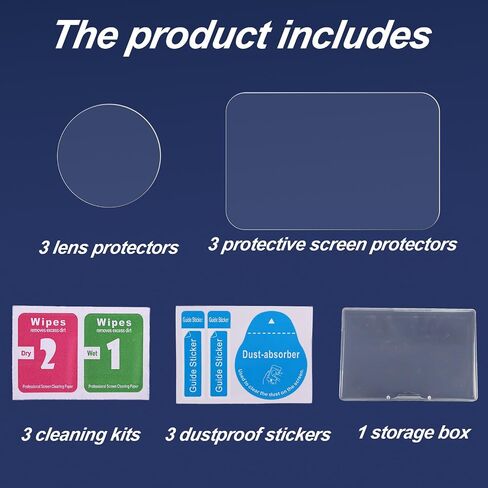 6pcs Screen Protectors for DJI Osmo Nano, Tempered Film & Hydrogel Membranes Anti-Scrach Ultra HD Lens Protector with Cleaning Cotton Pads, for DJI Osmo Nano in Kuwait