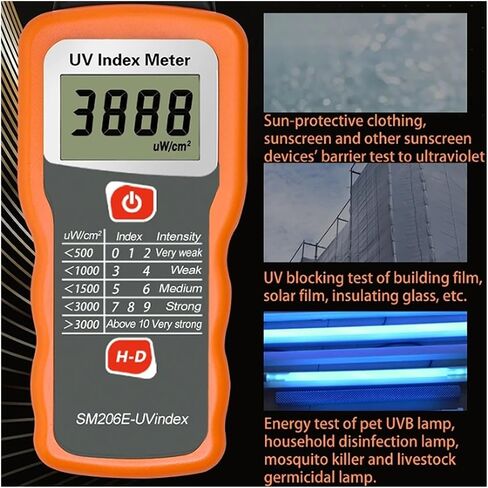 UV Meter, UV Index Meter Portable Digtial Ultraviolet Radiation Blocking Performance Detector Irradiation Intensity of UVA+UVB in Sunlight in Kuwait