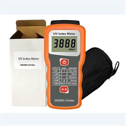 UV Meter, UV Index Meter Portable Digtial Ultraviolet Radiation Blocking Performance Detector Irradiation Intensity of UVA+UVB in Sunlight in Kuwait