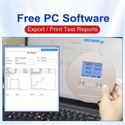 UV Meter, Uv Radiometer UVLED Intensity Measurement Portable Uv Energy Meter Curing Light Radiometer High Accuracy 340nm to 420nm LS128 in Kuwait