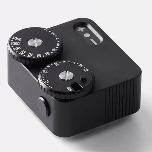 Film Camera Exposure Meter, 2 Dial Electronic Camera Light Meter with Adjustable Cold Shoe Mount, 45° Light Metering & Adjust ISO, Aperture and Shutter Speed, Compatible with Various Cameras in Kuwait