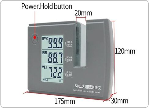 UV Meter, LS101 Window Tint Transmission Meter IR UV Visible Light Transmittance Detection Solar Film Window Tint Tester in Saudi Arabia