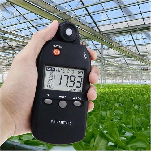 UV Meter, PAR Meter Illuminance Meter PPFD Sensor Full-Spectrum Record Function Indoor Outdoor Plant Light Meter in Kuwait