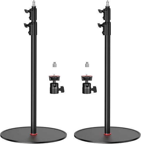 EMART Round Base Light Stand, 79" Heavy Duty Monopod for Camera, Lights | Air Cushion Monopod Studio Stand with 1/4"& 3/8 Screw for Live Streaming, Vlogging, Payload 22LBS( 2 Pack) in Kuwait