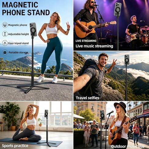 Magnetic Golf Swing Selfie Stick, Adjustable Aluminum Monopod Tripod with Metal Ground Spike, for Golf Training & Video Recording in Kuwait