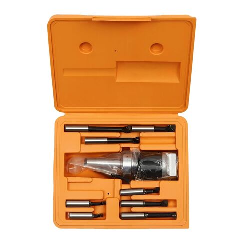 2 Inch Boring Head Set,9Pcs Milling Machine Accessories,1/2" Boring Bar Hole Diameter Milling Forming and Drilling Machines for R8, BT40, NT, MT in Kuwait