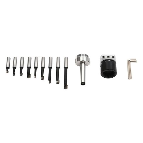 2 Inch Boring Head Set,9Pcs Milling Machine Accessories,1/2" Boring Bar Hole Diameter Milling Forming and Drilling Machines for R8, BT40, NT, MT in Kuwait