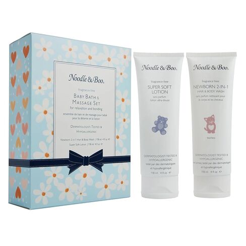 Noodle & Boo Fragrance Free Baby Skincare 4-Piece Bundle – Ultimate Baby Ointment, 2-in-1 Newborn Shampoo & Body Wash, Super Soft Baby Lotion & Cleansing Cloths for Sensitive Skin in Kuwait
