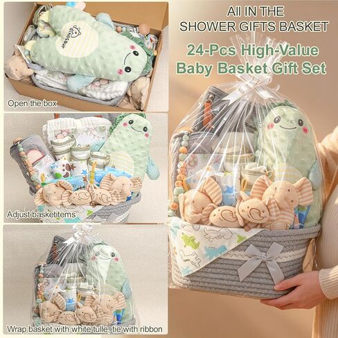 Baby Boy Gifts,Baby Shower Gifts for Boys，Newborn Essentials Must Haves,Large Baby Boy Gift Basket Set Essential Stuff,Gender Reveal Gifts for New Parents in Kuwait