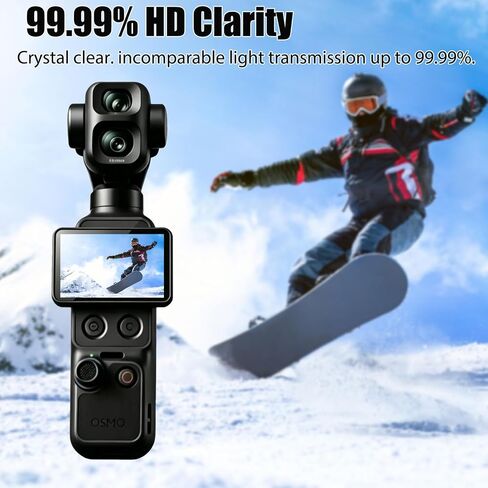 PCTC 3 Pcs Screen Protector for DJI osmo pocket 4 pro | 9H Hardness Tempered Glass for DJI pocket 4 pro Accessories, Anti-Scrach Anti-Fingerprint Anti-Bubble in Kuwait