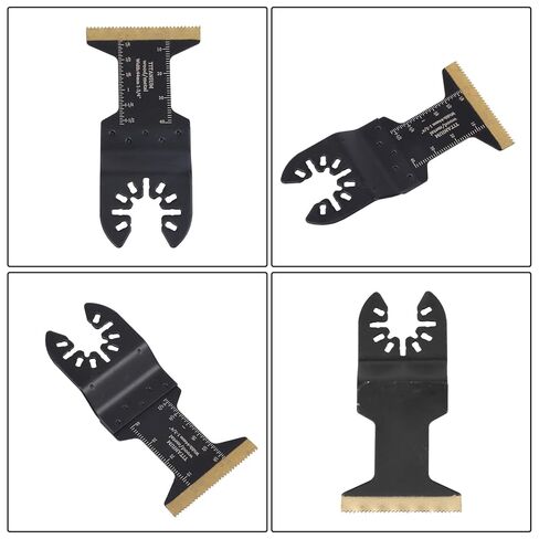 kimllier 15Pcs Titanium Oscillating Blades 15-Piece Set Kit for Metal Cutting 3 Extra Adapters Universal Compatibility in Kuwait