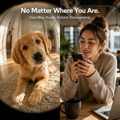 2K 5G Indoor Security Camera, No Subscription AI Baby Monitor with Phone App & Crying Detection, 360° Pan-Tilt WiFi Pet Camera, 2-Way Audio, Auto-Tracking, 24/7 SD Storage (2-Pack) in Kuwait