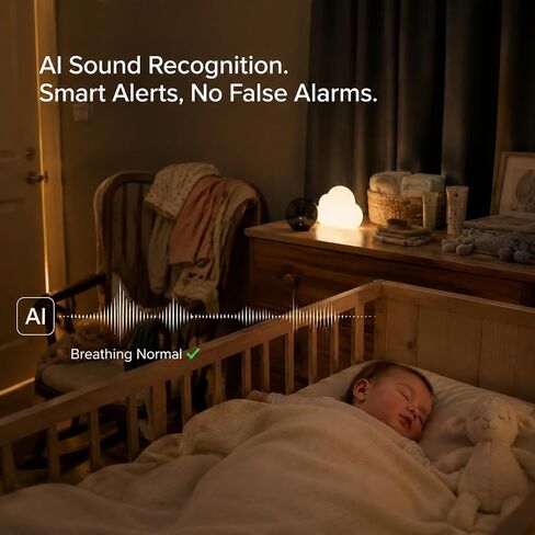 2K 5G Indoor Security Camera, No Subscription AI Baby Monitor with Phone App & Crying Detection, 360° Pan-Tilt WiFi Pet Camera, 2-Way Audio, Auto-Tracking, 24/7 SD Storage (2-Pack) in Kuwait