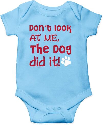 AW Fashions Don't Look at Me The Dog Did It - Blame The Pet - Cute One-Piece Infant Baby Bodysuit in Kuwait