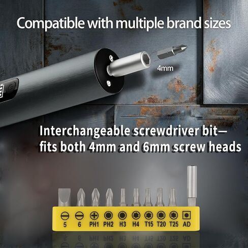 Professional Electric Screwdriver Set with Magnetic Wristband-Multi-Size Mini Precision Magnetic Bits, Quick Screw Removal, Repair Tool Kit for Phone, Camera, Watch, Glasses & Electronics (grey) in Kuwait