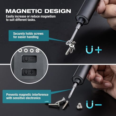 DURATECH 49-IN-1 Mini Precision Electric SAE Screwdriver Set | 5 Torque Levels, Smart Digital Display, One-Press Pop-Up Design, 42PCS Premium S2 Steel Bits, Magnetic Bit Organization in Kuwait