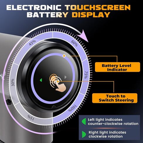 MulWark Electric Screwdriver Set, 4V Cordless Screwdriver with 46 Precision Driver Bit Set, 2000mAh Electric & Manual Powered Screwdriver with Touchscreen for Home Improvement, DIY Projects in Kuwait