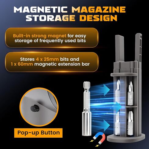 MulWark Electric Screwdriver Set, 4V Cordless Screwdriver with 46 Precision Driver Bit Set, 2000mAh Electric & Manual Powered Screwdriver with Touchscreen for Home Improvement, DIY Projects in Kuwait