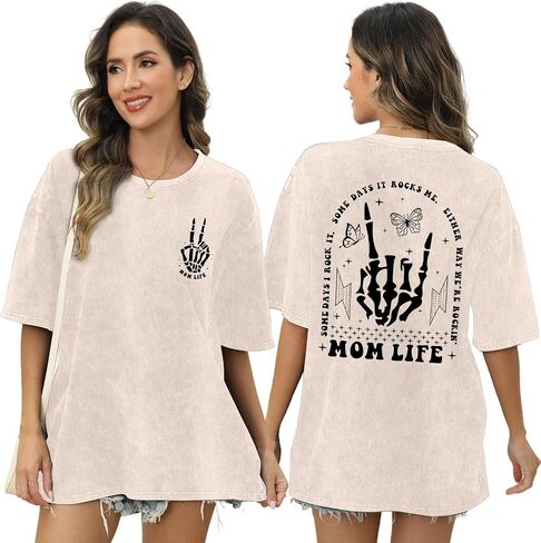 Nursing Shirts for Breastfeeding Zipper Mom Mama Shirt Women Skeleton Graphic Tees Maternity Tops in Kuwait