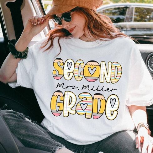 Personalized Teacher Name Wildflower Shirt, Custom Teach Them Love Them Watch Them Grow T-Shirt, Back to School Outfit, First Day of School Shirt, Teacher Team Tee, Teacher Appreciation Gift 4 in Kuwait