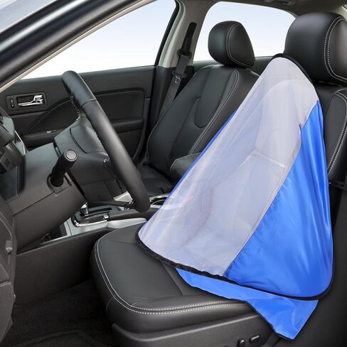 Happyyami Universal Car Sunshade for Vehicle Interior Breathable Polyester Mesh and Steel Wire Frame, Air Conditioning Shield for Front Passenger Seat, Seasons UV Protection Sun Visor Cover in Kuwait