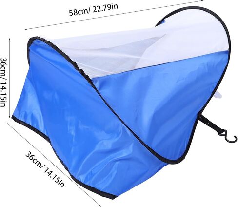 Balacoo Vehicle Sun Shade for Car Interior, Blue Polyester and Steel Wire Sunshade for Front Passenger Seat, Air Conditioning Shield and Sun Protection, Breathable Glare Blocker in Kuwait