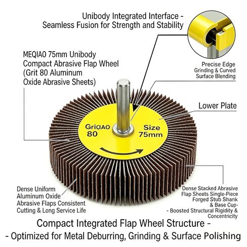 11-Piece Rotary Tool Accessories Kit, 1/4" Shank Drill Set | 80 Grit Flap Wheels, Heat-Treated Wire Brushes, Non-woven Abrasives, Rust Removal, Grinding and Polishing in Kuwait
