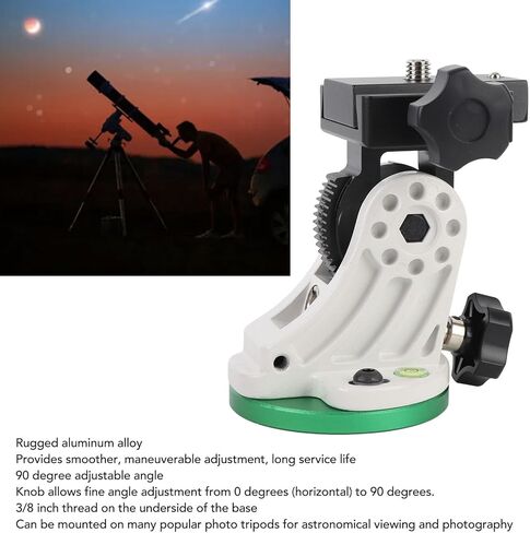Equatorial Mount for Telescope, Latitude Base Equatorial Latitude Adjustment Seat for Astronomy Telescope with 90 Degree Adjustable Angle 3/8 Inch Thread Mount in Kuwait