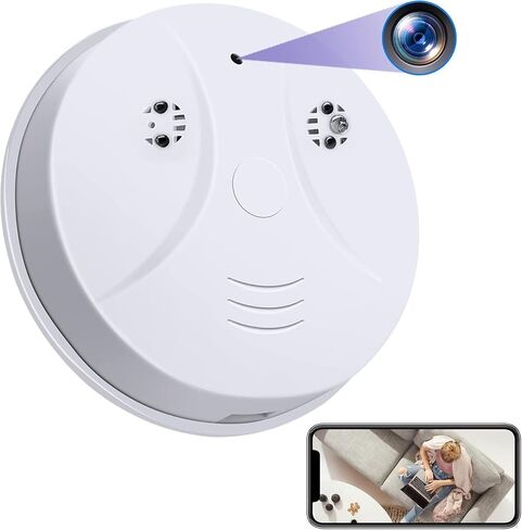 TANGMI Hidden Camera Smoke Detector Indoor Cam Wireless WiFi Camera HD 1080P Video Small Cam with Night Vision and Motion Detection for Home in Kuwait